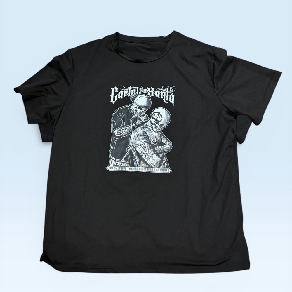 SHEIN Black Graphic Short Sleeve Tee